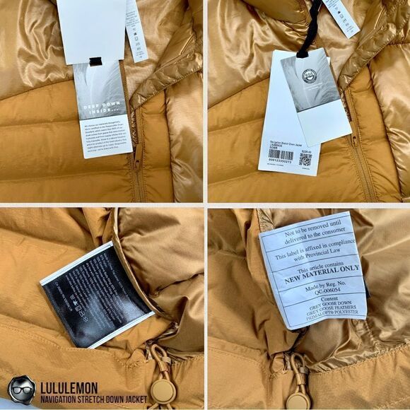 LULULEMON NAVIGATION STRETCH DOWN PUFFER JACKET IN SPICED BRONZE WOMEN’S SIZE 8 - Picture 13 of 16